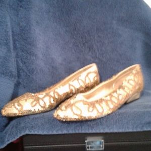 Ladies sequins party shoes.